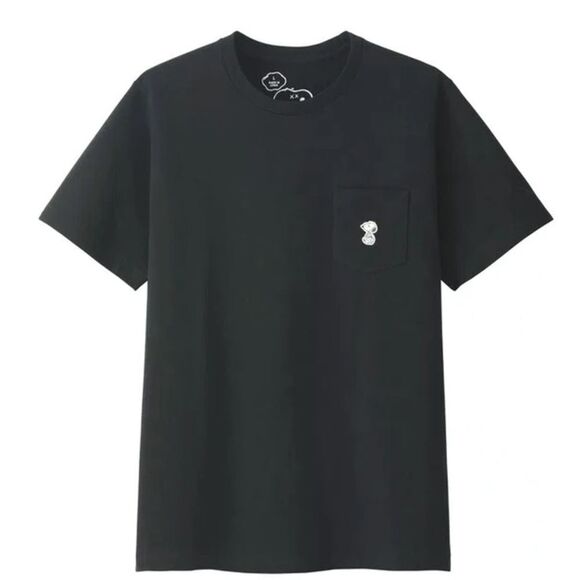 KAWS x Peanuts Black Snoopy T Shirt by Uniqlo Size 8-10 - Picture 1 of 6
